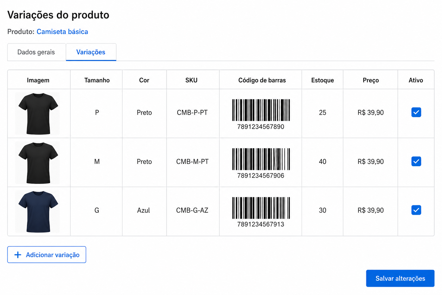 Criação e edição de variações com imagens próprias